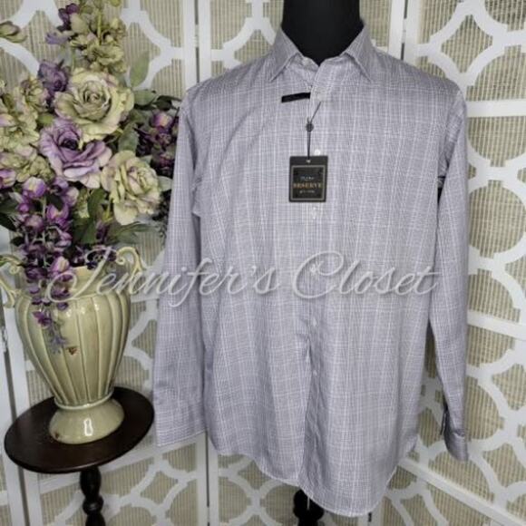 Jos. A. Bank Other - Jos. A. Bank Reserve NWT Men's Traditional Fit Purple Plaid Dress Shirt Size L